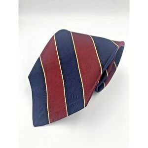 Robert Talbott Regimental Stripe 100% Repp Silk Tie ~ Hand Made in USA ~ 60" L